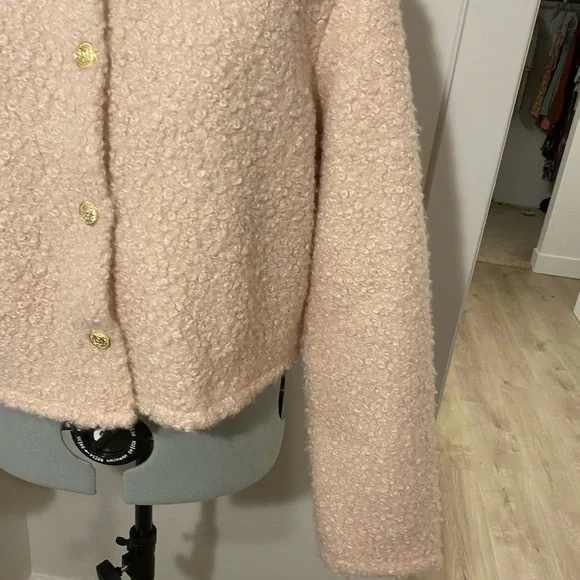 H&M Soft Pink Teddy Jacket - Picture 4 of 7